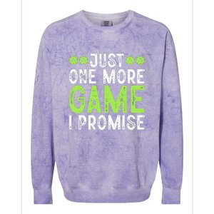 Just One More Game I Promise Pickleball Gift For Pickleball Fans Colorblast Crewneck Sweatshirt