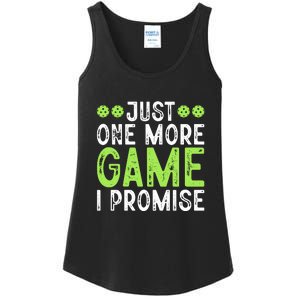 Just One More Game I Promise Pickleball Gift For Pickleball Fans Ladies Essential Tank