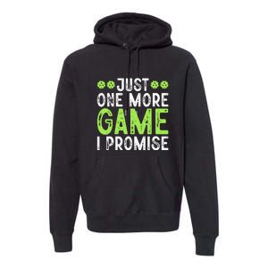 Just One More Game I Promise Pickleball Gift For Pickleball Fans Premium Hoodie