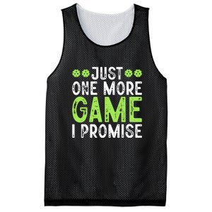 Just One More Game I Promise Pickleball Gift For Pickleball Fans Mesh Reversible Basketball Jersey Tank