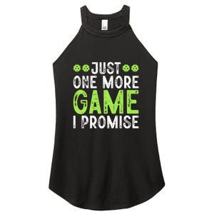 Just One More Game I Promise Pickleball Gift For Pickleball Fans Women's Perfect Tri Rocker Tank