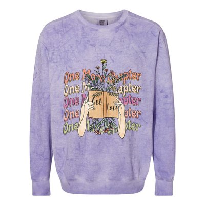 Just One More Chapter Bookworm Book Lover Nerd Reading Gift Colorblast Crewneck Sweatshirt