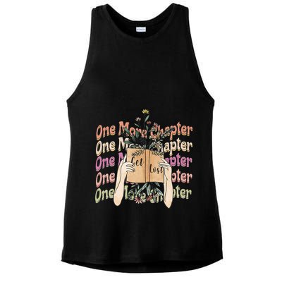 Just One More Chapter Bookworm Book Lover Nerd Reading Gift Ladies PosiCharge Tri-Blend Wicking Tank