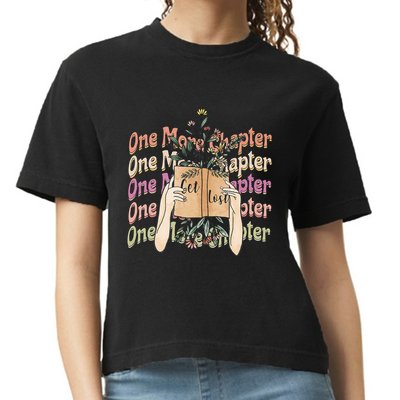 Just One More Chapter Bookworm Book Lover Nerd Reading Gift Comfort Colors Boxy T-Shirt