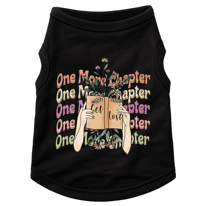 Just One More Chapter Bookworm Book Lover Nerd Reading Gift Doggie Tank