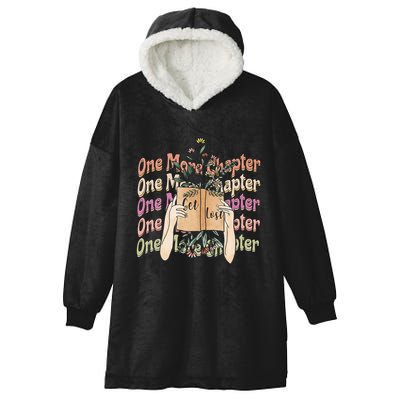 Just One More Chapter Bookworm Book Lover Nerd Reading Gift Hooded Wearable Blanket