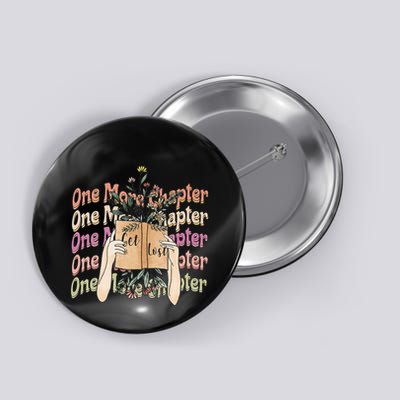 Just One More Chapter Bookworm Book Lover Nerd Reading Gift Button