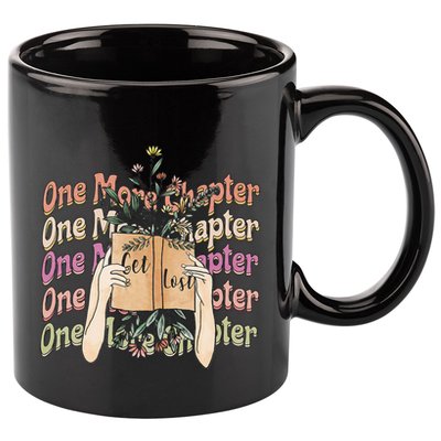 Just One More Chapter Bookworm Book Lover Nerd Reading Gift 11oz C Handle Ceramic Mug