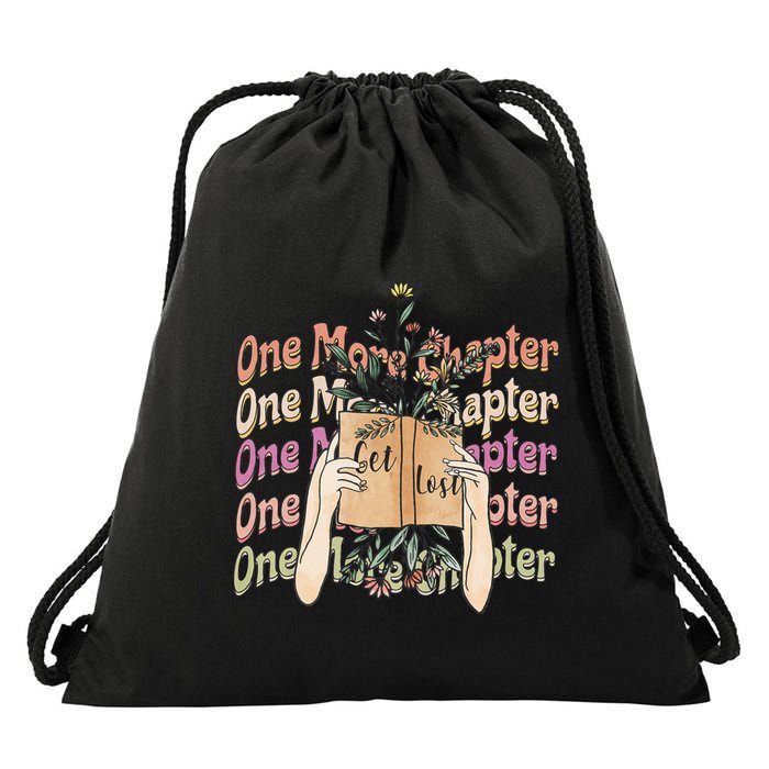Just One More Chapter Bookworm Book Lover Nerd Reading Gift Drawstring Bag