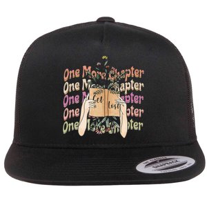 Just One More Chapter Bookworm Book Lover Nerd Reading Gift Flat Bill Trucker Hat