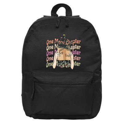 Just One More Chapter Bookworm Book Lover Nerd Reading Gift 16 in Basic Backpack