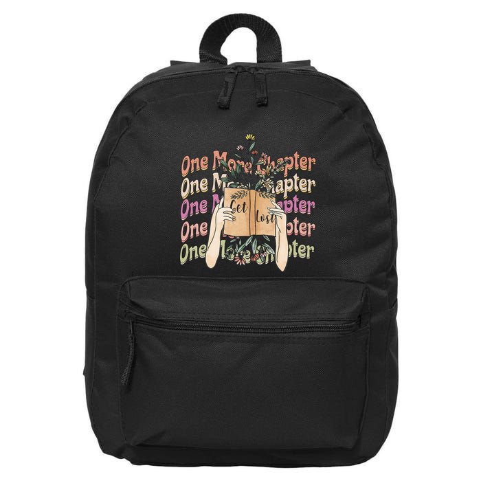 Just One More Chapter Bookworm Book Lover Nerd Reading Gift 16 in Basic Backpack
