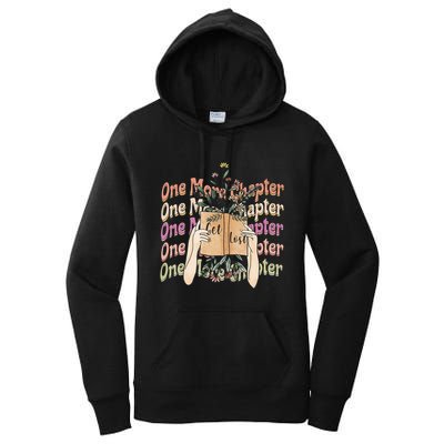 Just One More Chapter Bookworm Book Lover Nerd Reading Gift Women's Pullover Hoodie