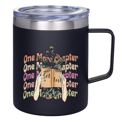 Just One More Chapter Bookworm Book Lover Nerd Reading Gift 12oz Stainless Steel Coffee Mug
