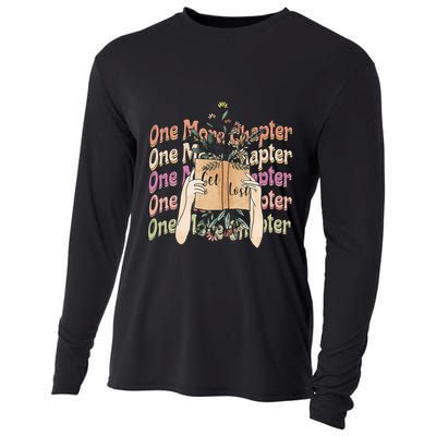 Just One More Chapter Bookworm Book Lover Nerd Reading Gift Cooling Performance Long Sleeve Crew