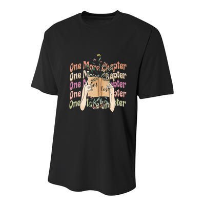 Just One More Chapter Bookworm Book Lover Nerd Reading Gift Youth Performance Sprint T-Shirt