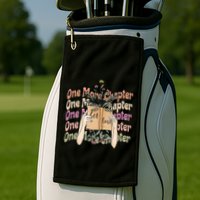 Just One More Chapter Bookworm Book Lover Nerd Reading Gift Golf Towel