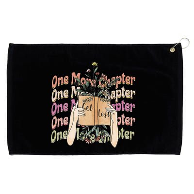 Just One More Chapter Bookworm Book Lover Nerd Reading Gift Grommeted Golf Towel