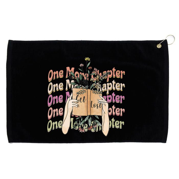 Just One More Chapter Bookworm Book Lover Nerd Reading Gift Grommeted Golf Towel
