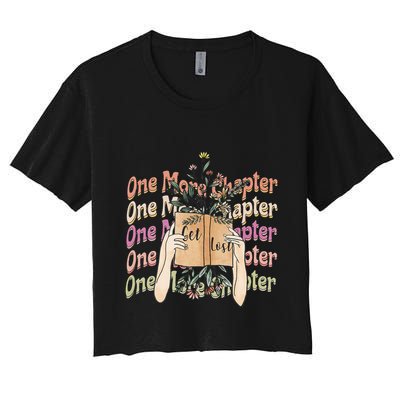 Just One More Chapter Bookworm Book Lover Nerd Reading Gift Crop Top