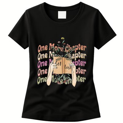 Just One More Chapter Bookworm Book Lover Nerd Reading Gift Womens T-Shirt