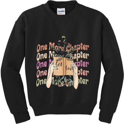 Just One More Chapter Bookworm Book Lover Nerd Reading Gift Kids Sweatshirt