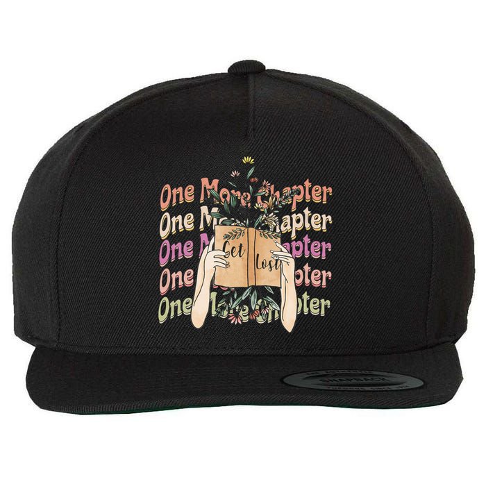 Just One More Chapter Bookworm Book Lover Nerd Reading Gift Wool Snapback Cap