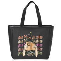 Just One More Chapter Bookworm Book Lover Nerd Reading Gift Zip Tote Bag