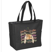 Just One More Chapter Bookworm Book Lover Nerd Reading Gift Zip Tote Bag
