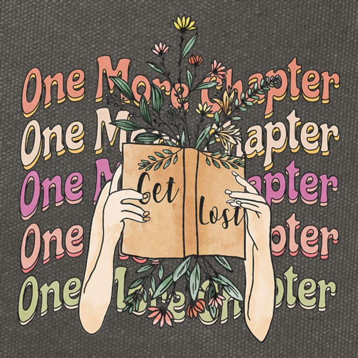 Just One More Chapter Bookworm Book Lover Nerd Reading Gift Cotton Canvas Backpack