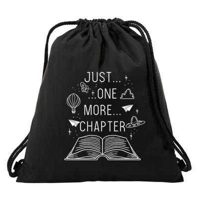 Just One More Chapter Funny Bookworm Librarian Sayings Gift Drawstring Bag