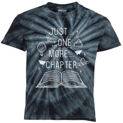 Just One More Chapter Funny Bookworm Librarian Sayings Gift Kids Tie-Dye T-Shirt