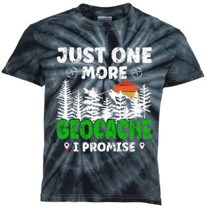 Just One More Geocache Geocacher Geocaching Fans Kids Tie-Dye T-Shirt