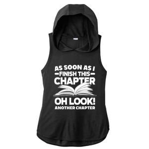 Just One More Chapter Funny Bookworm Gift Ladies PosiCharge Tri-Blend Wicking Draft Hoodie Tank