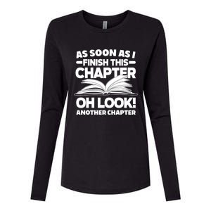 Just One More Chapter Funny Bookworm Gift Womens Cotton Relaxed Long Sleeve T-Shirt