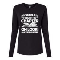 Just One More Chapter Funny Bookworm Gift Womens Cotton Relaxed Long Sleeve T-Shirt