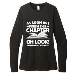 Just One More Chapter Funny Bookworm Gift Womens CVC Long Sleeve Shirt