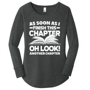 Just One More Chapter Funny Bookworm Gift Women's Perfect Tri Tunic Long Sleeve Shirt