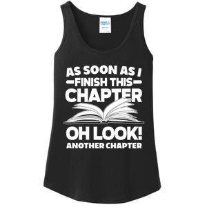 Just One More Chapter Funny Bookworm Gift Ladies Essential Tank