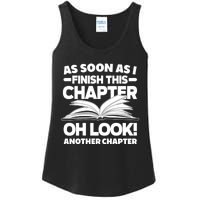 Just One More Chapter Funny Bookworm Gift Ladies Essential Tank