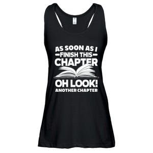 Just One More Chapter Funny Bookworm Gift Ladies Essential Flowy Tank