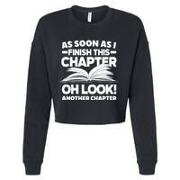 Just One More Chapter Funny Bookworm Gift Cropped Pullover Crew