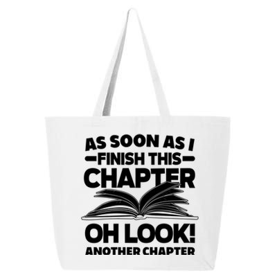 Just One More Chapter Funny Bookworm Gift 25L Jumbo Tote