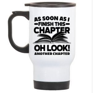 Just One More Chapter Funny Bookworm Gift Stainless Steel Travel Mug