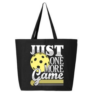 Just One More Game Funny Pickleball Player Paddleball 25L Jumbo Tote