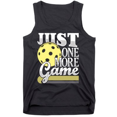 Just One More Game Funny Pickleball Player Paddleball Tank Top