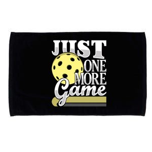 Just One More Game Funny Pickleball Player Paddleball Microfiber Hand Towel