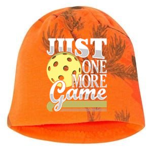 Just One More Game Funny Pickleball Player Paddleball Kati - Camo Knit Beanie