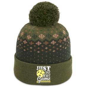 Just One More Game Funny Pickleball Player Paddleball The Baniff Cuffed Pom Beanie