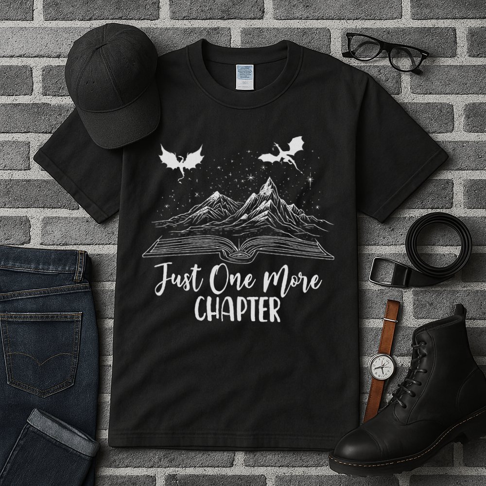Just One More Chapter Romantasy Dragon Fantasy Romance Book Tall T-Shirt